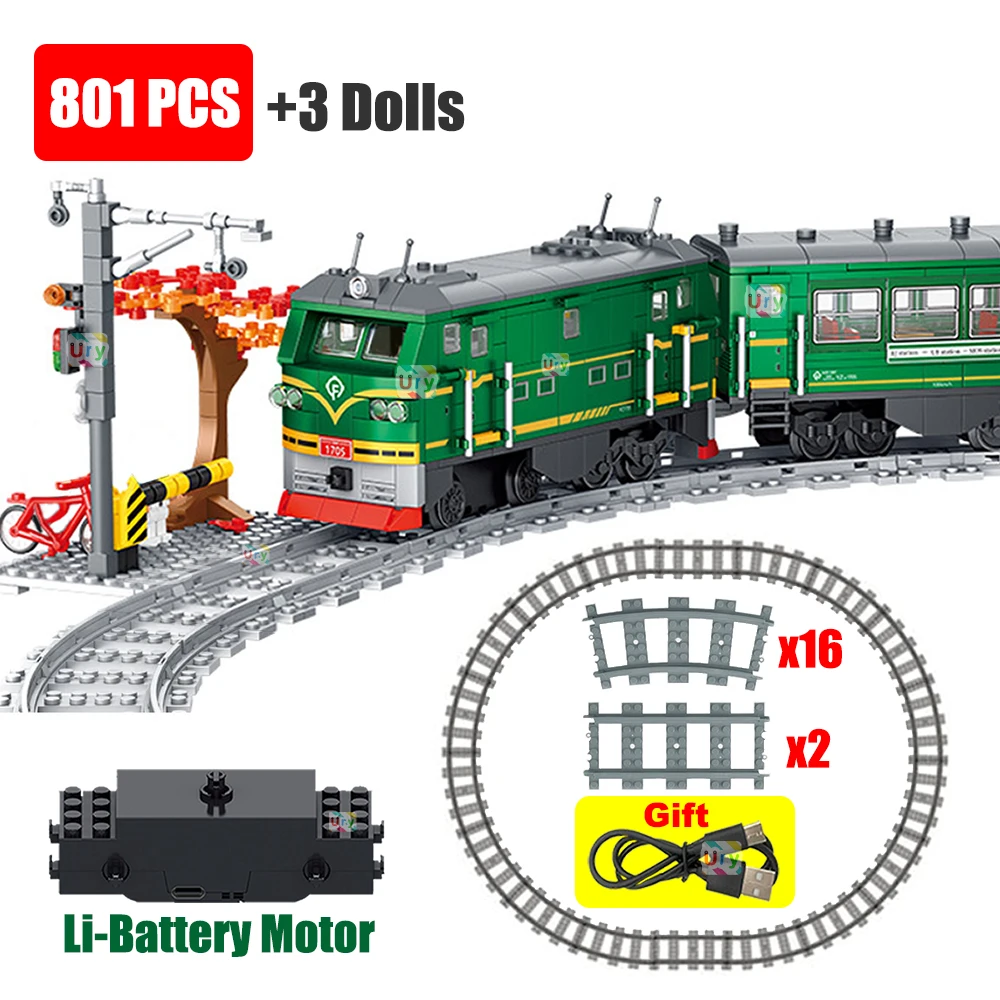 Lego Set City - Tren de Vapor Técnico Retro Verde,