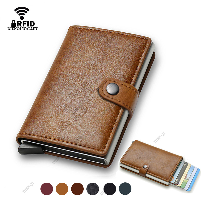 Card Top Loader - Cartera con tarjetero de fibra de