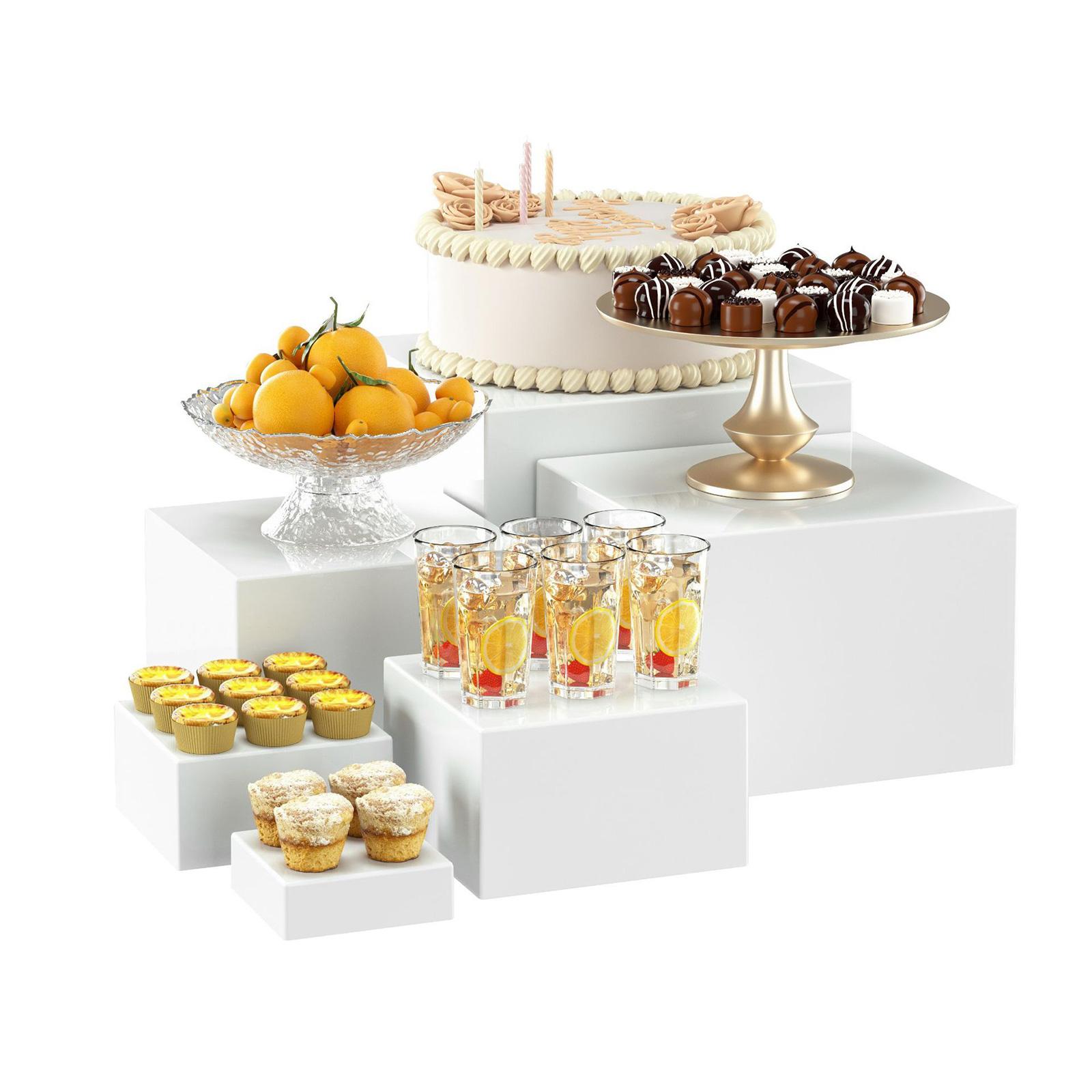 6x elevador de Buffet acrílico - Display Risers Set reseña y precio